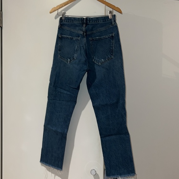 AGOLDE Riley High Rise Dark Denim Jean - Picture 6 of 7